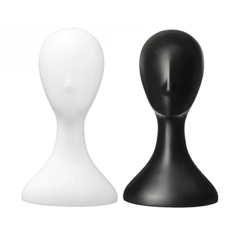 2 предмета, женска глава с висока пластмасова глава, перука, женски модел, бяла и черна