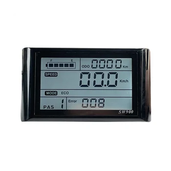 Ebike SW900 LCD дисплей, измерване на скоростта на електрически велосипед, водоустойчив вилица, контрол/настройка на уреда за запис на