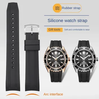 Преносимото Силикон Каишка за часовник Photokinetic Серия BN0190/0191/0193 GT2/3 с Извито интерфейс, мъжки 22 мм